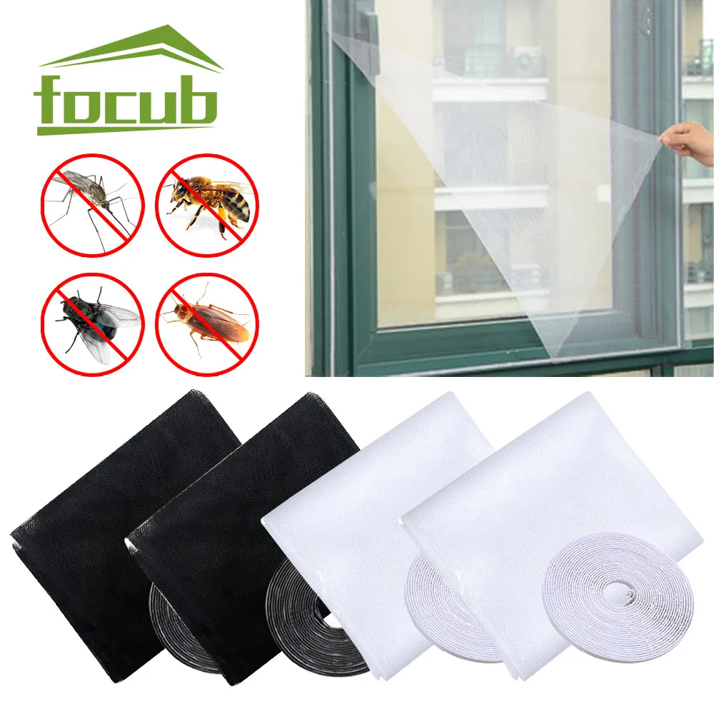 Indoor Insect Fly Mosquito Window Screen Self Adhesive Curtain Netting Door Anti Bug Flying for