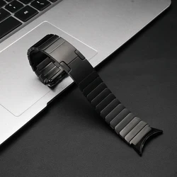 Luxury Stainless Steel Wrist Strap - Premium Metal Band Link Accessories for Pixel 4 45mm (Black)