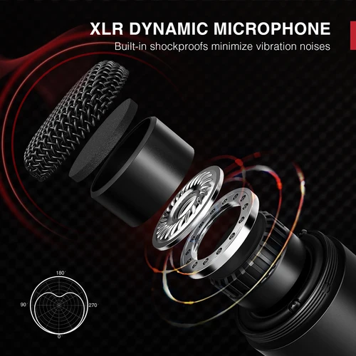 FIFINE XLR 다이나믹 마이크, 카디오이드 패턴 보컬 팟캐스트 마이크, 스트리밍, 더빙, 비디오 녹화용 금속 마이크, K669D 2