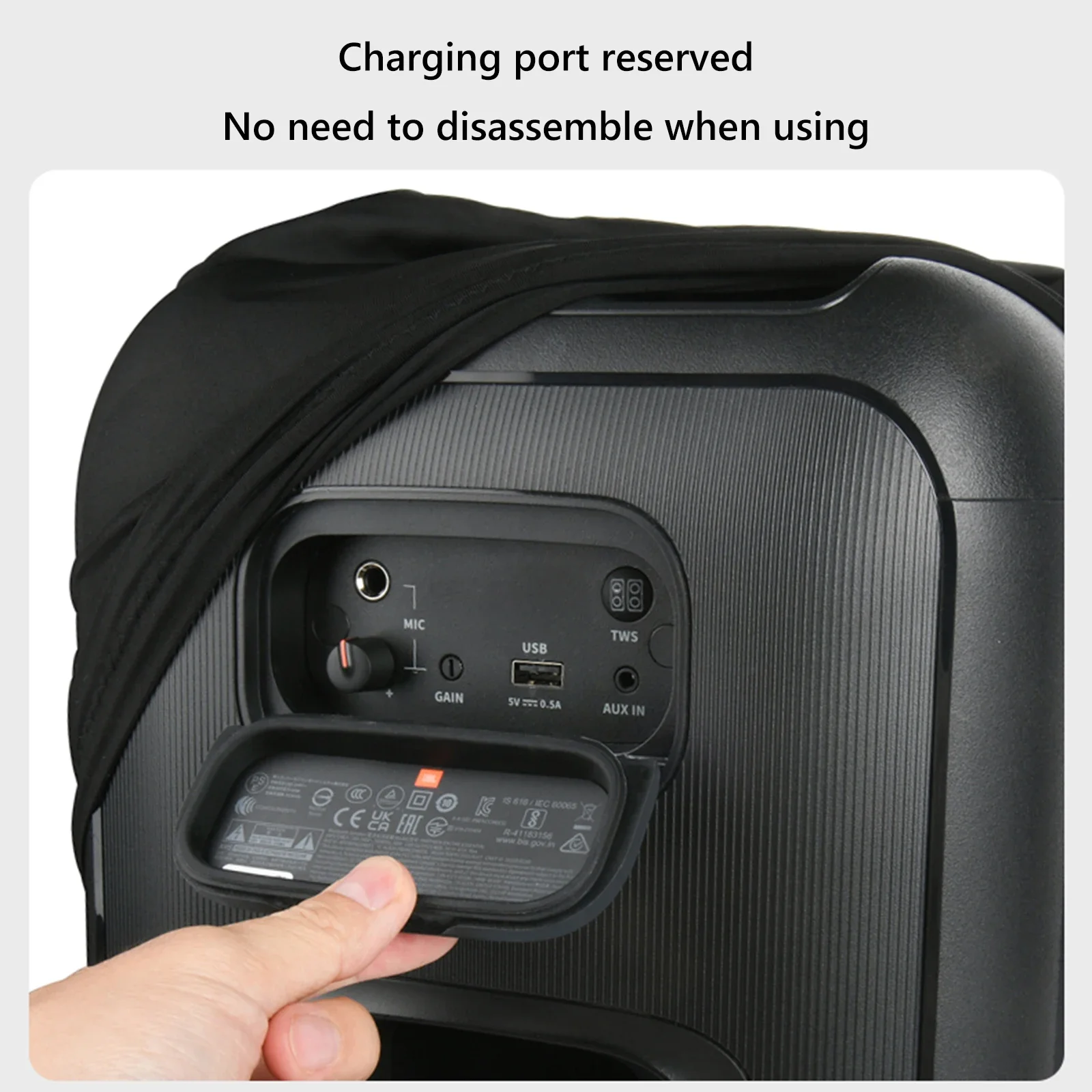 Speaker Case Lycra Dust Case Stretchable Dust Cover Protective Case With Elastic Band For JBL PartyBox Encore Essential Speaker