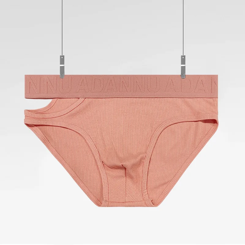 Asymmetric Design Triangle Pants Men's Underwear Low Rise Cotton Sports Shorts 3PCS