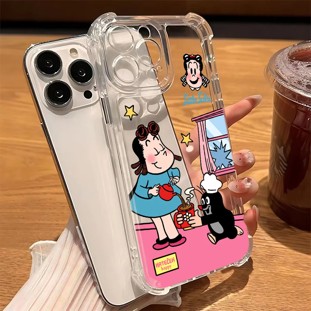 Adorable Little Lulu Transparent Phone Case - Cute Girl Design