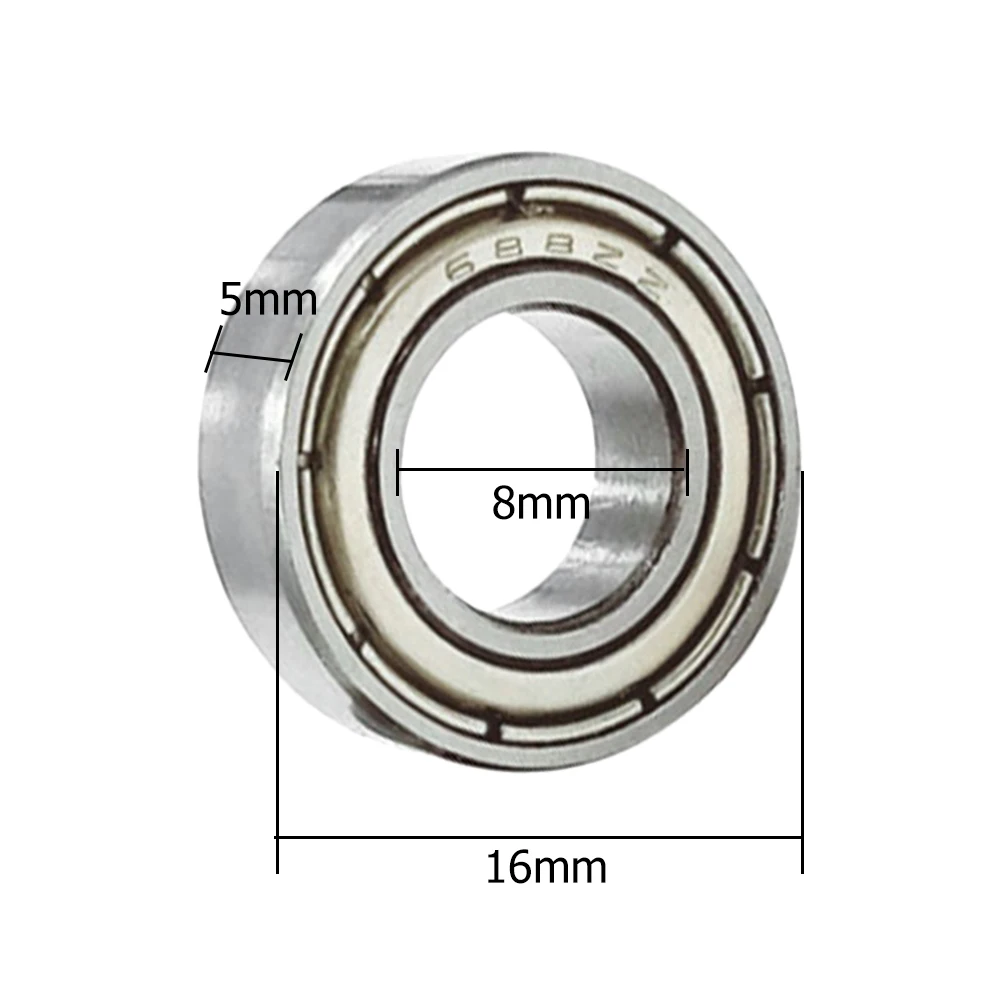 10pcs 탄소강 베어링 이중 차폐형 고탄소강 베어링 8x16x5mm 깊은 홈 베어링 중부하 3D 프린터 부품