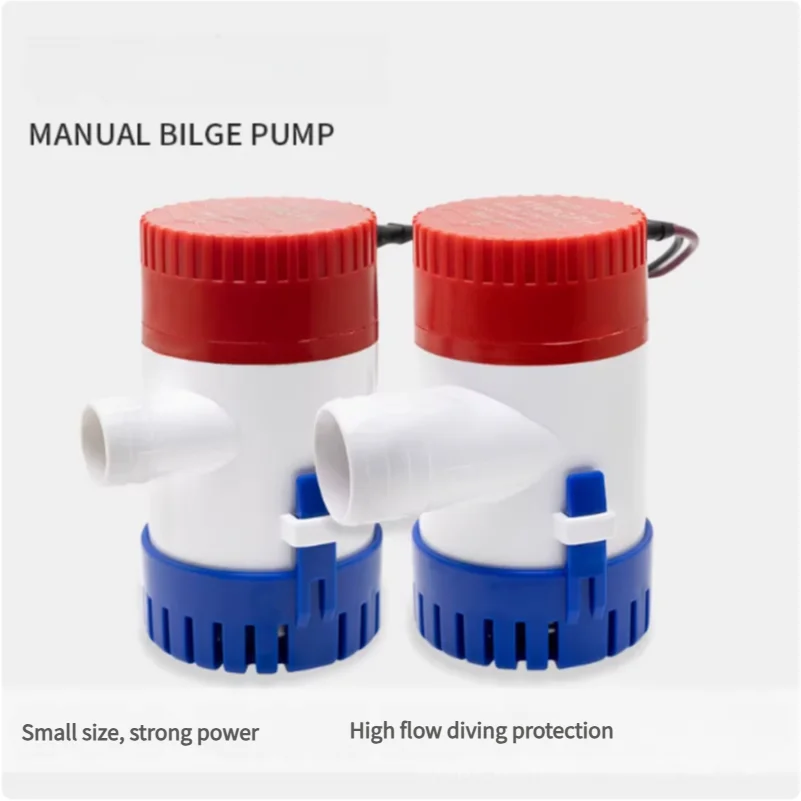 Pompe sous-marine 12v 24V 1100/750/500/350GPH petite pompe à eau électrique, adaptée aux navires, aux randonnées et aux navires