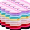 60pcs Soft Heart-Shaped Sponge Dry Powder Puff Double-sided Crystal Velvet Blush Loose Powder Cosmetic Puff Setting Makeup Tools 2