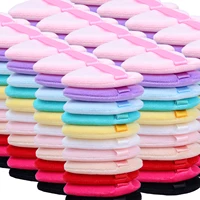 60pcs Soft Heart-Shaped Sponge Dry Powder Puff Double-sided Crystal Velvet Blush Loose Powder Cosmetic Puff Setting Makeup Tools 2