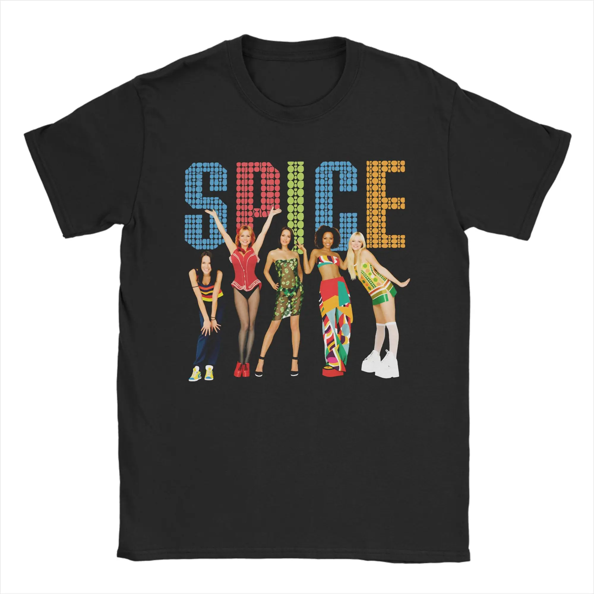 SPICE GIRLS WORLD TOUR T-Shirt Trendige coole T-Shirts Kurzarm Y2K Lustige Tops Sommer 100 Baumwolle Oversize Top Tees