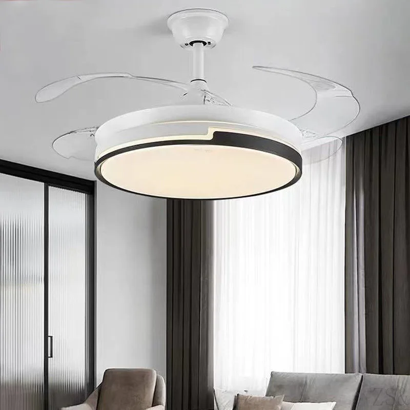 

Creative Invisible Ceiling Fan Lamps Bedroom Living Room Dining Room Study LED Household Pendant Light AC 110V 220V Ceiling Fan
