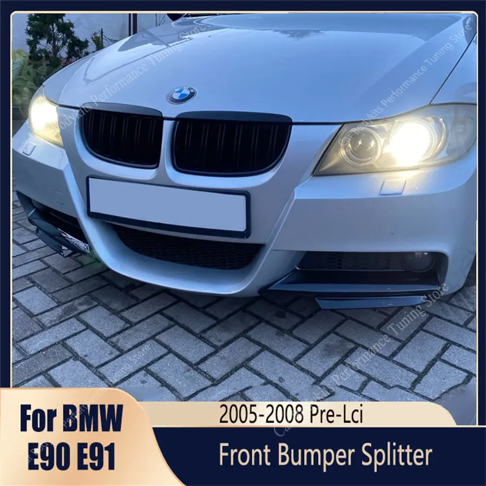 Für bmw e90 e91 pre-lci Front stoßstange Lippen splitter Diffusor 3 series  320d 330d 335d 325i 335i 2014-2017 Nebels chein werfer Trim Bodykits