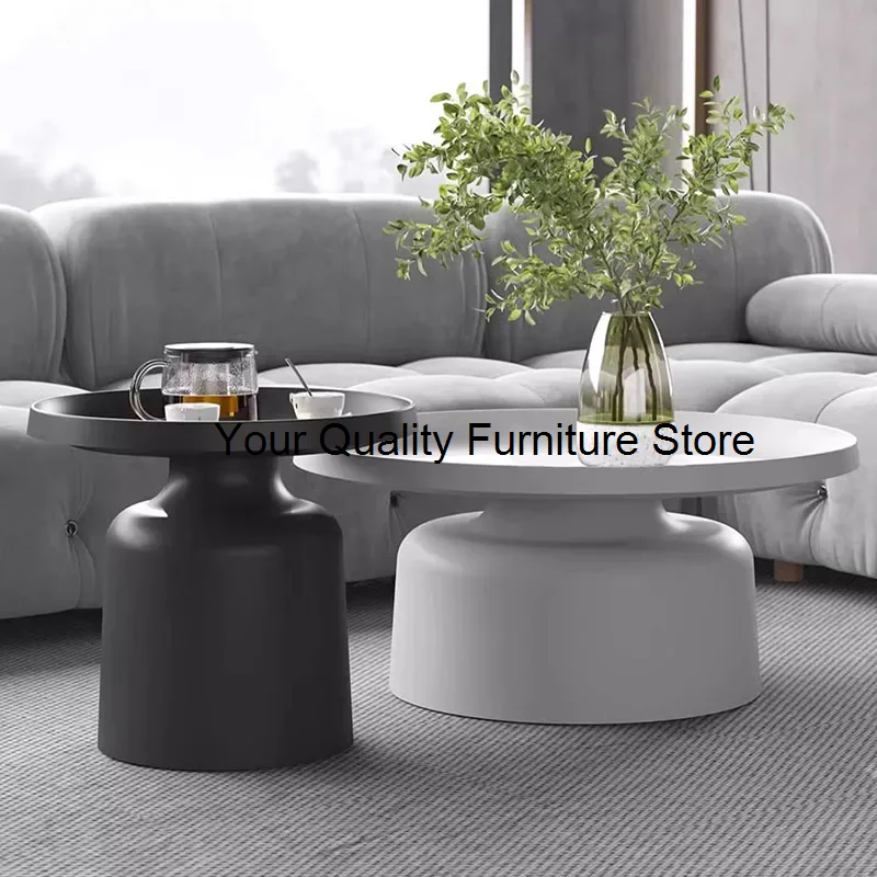 

Unique Simple Coffee Table Set Round Space Saving Luxury Modern Coffee Tables Minimalist Metal Glam Kaffee Tische Decoration