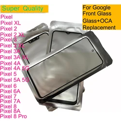 Premium Touch Screen Panel Glass with OCA for Smartphones (10 - Pack) (Pixel XL Black)