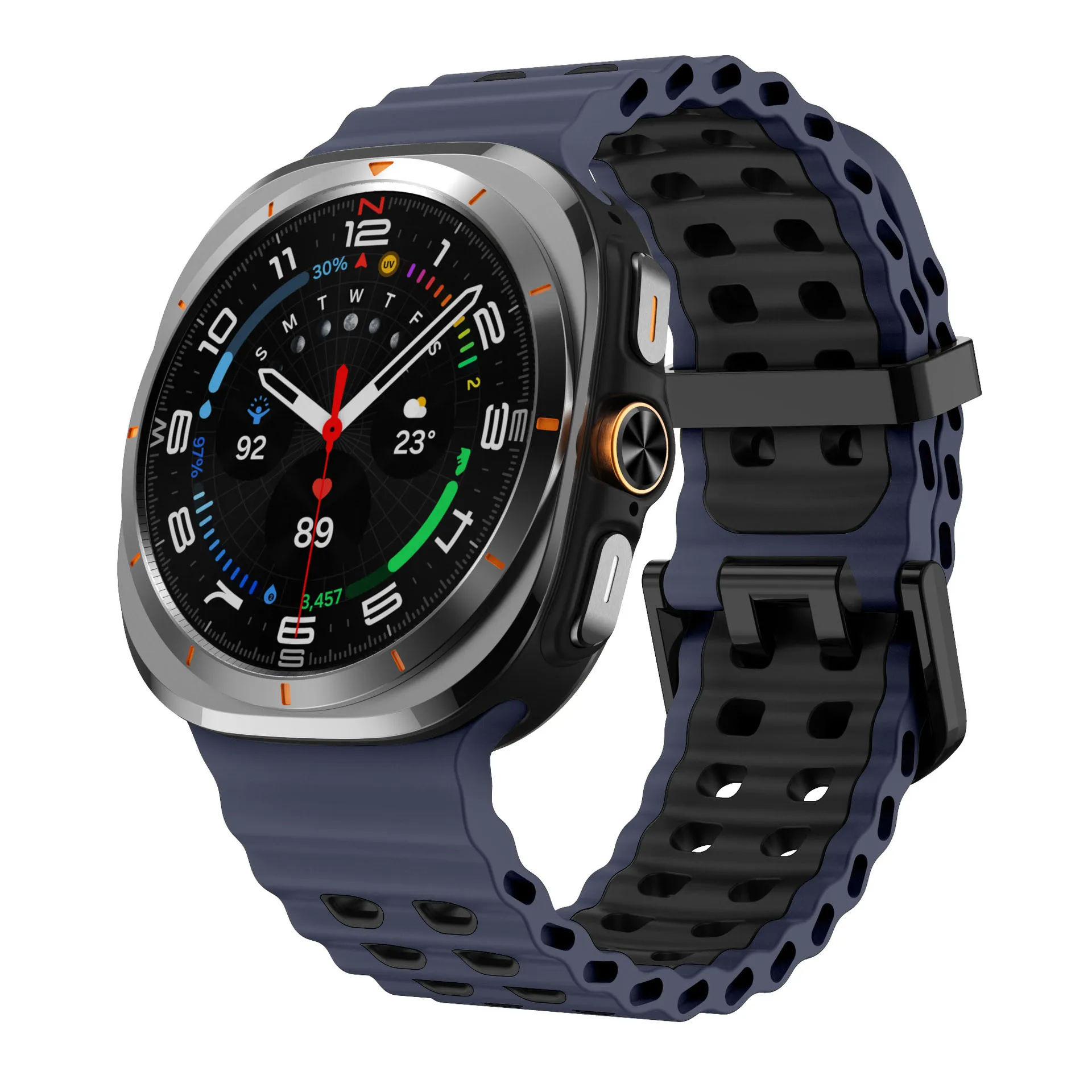 Marine Band Sport Silicone Strap for Galaxy Watch Ultra 47mm