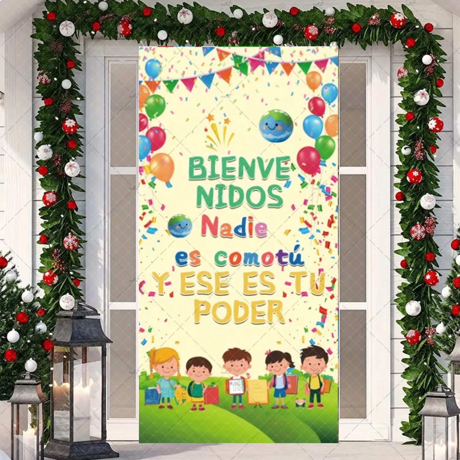 Bienvenidos De Regreso A Clases Theme Hintergrund Start Of School Season Türbanner Back to School Tür Veranda Schild Dekoration Requisite – Detail 9
