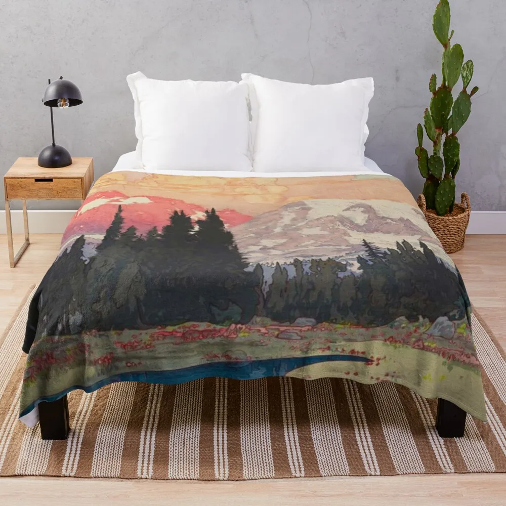 

Storms over Keiisino Throw Blanket Summer Bedding Blankets Kid'S Blanket Polar blanket