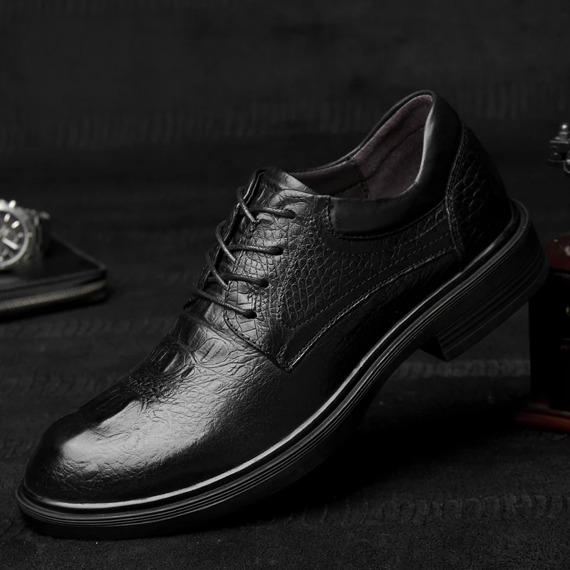 

Genuine Leather Men Oxford Shoes Luxury Brand Man Casual Shoes Classic Formal Dress Sneakers Comfortable Male Business Footwear
