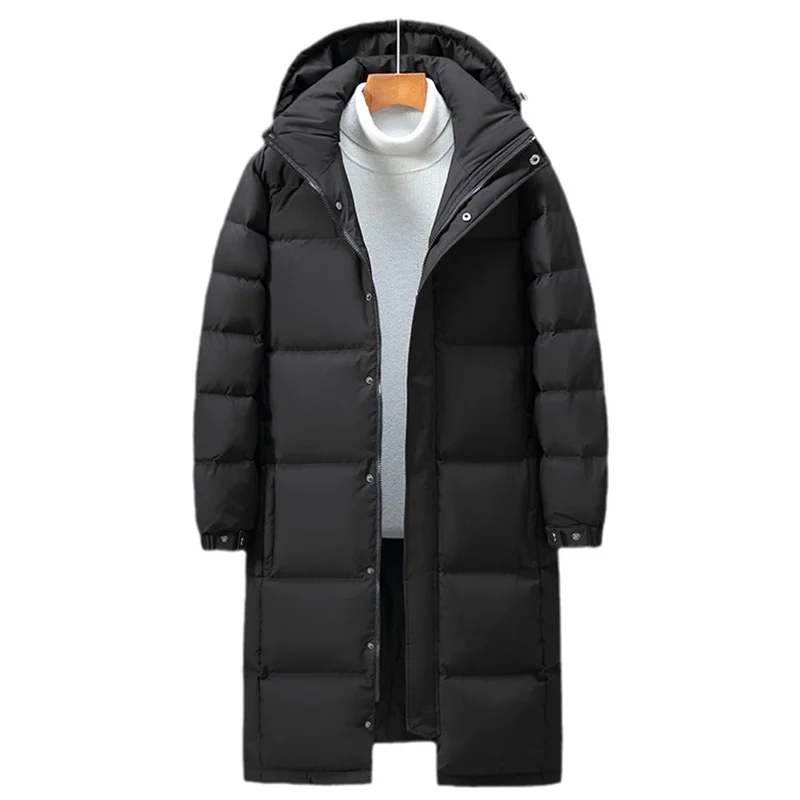 Cotton Jacket Parkas Coat Parka Coat Down Jacket Puffer Jacket Outdoor Leisure Men Slim Cotton Long Down Parka