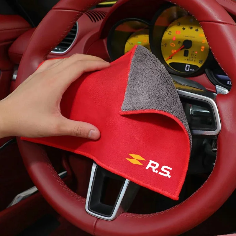 Microfiber Car Towel Microfiber Towel Super Absorbent Car Wash Cleaning Drying Cloth For Renault RS Clio Scenic Logan Megane Koleos Sandero Goods