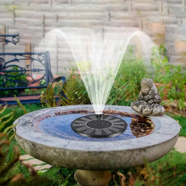 Mini Napenergia Szökőkút Medence Tó Vízesés Napsütő Kerti Dekoráció Kültéri Madárfürdő Napelemes Úszó Víz - Image 3