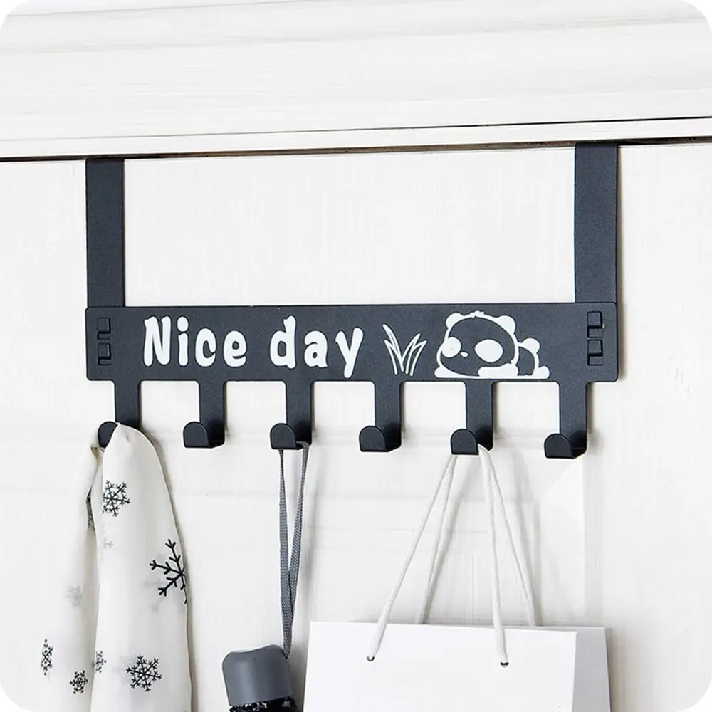 

Nice Day Detachable Nail No Trace Behind The Door Hook 6 Hooks Clothes Coat Hat Towel Hanger Home Bathroom Organizer Rack