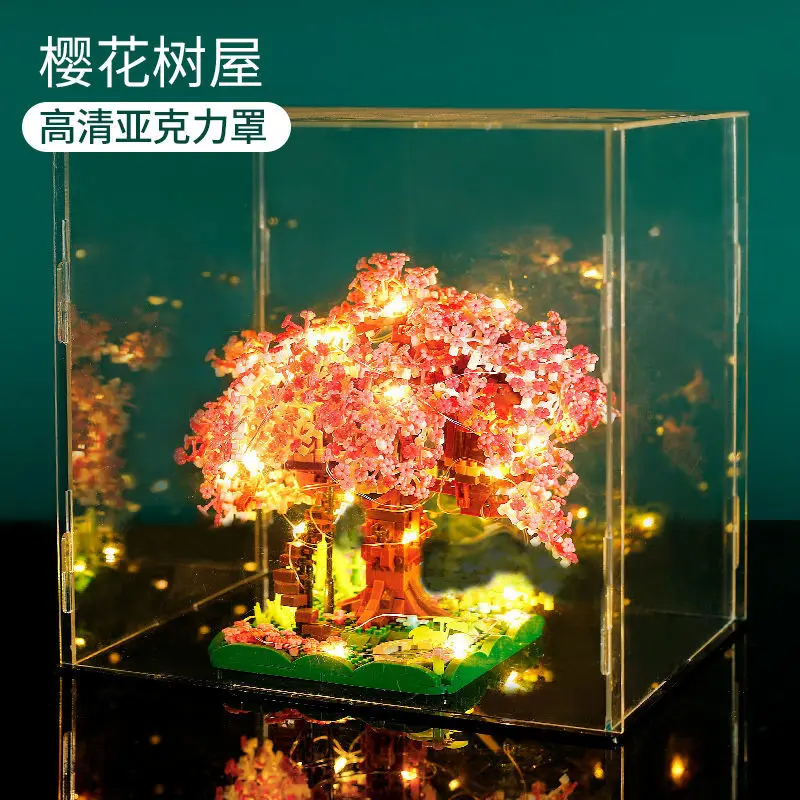2138 pçs mini sakura árvore casa construir bloco cidade rua vista cerejeira  modelo bouquet blocos de construção brinquedos crianças presentes diy -  AliExpress