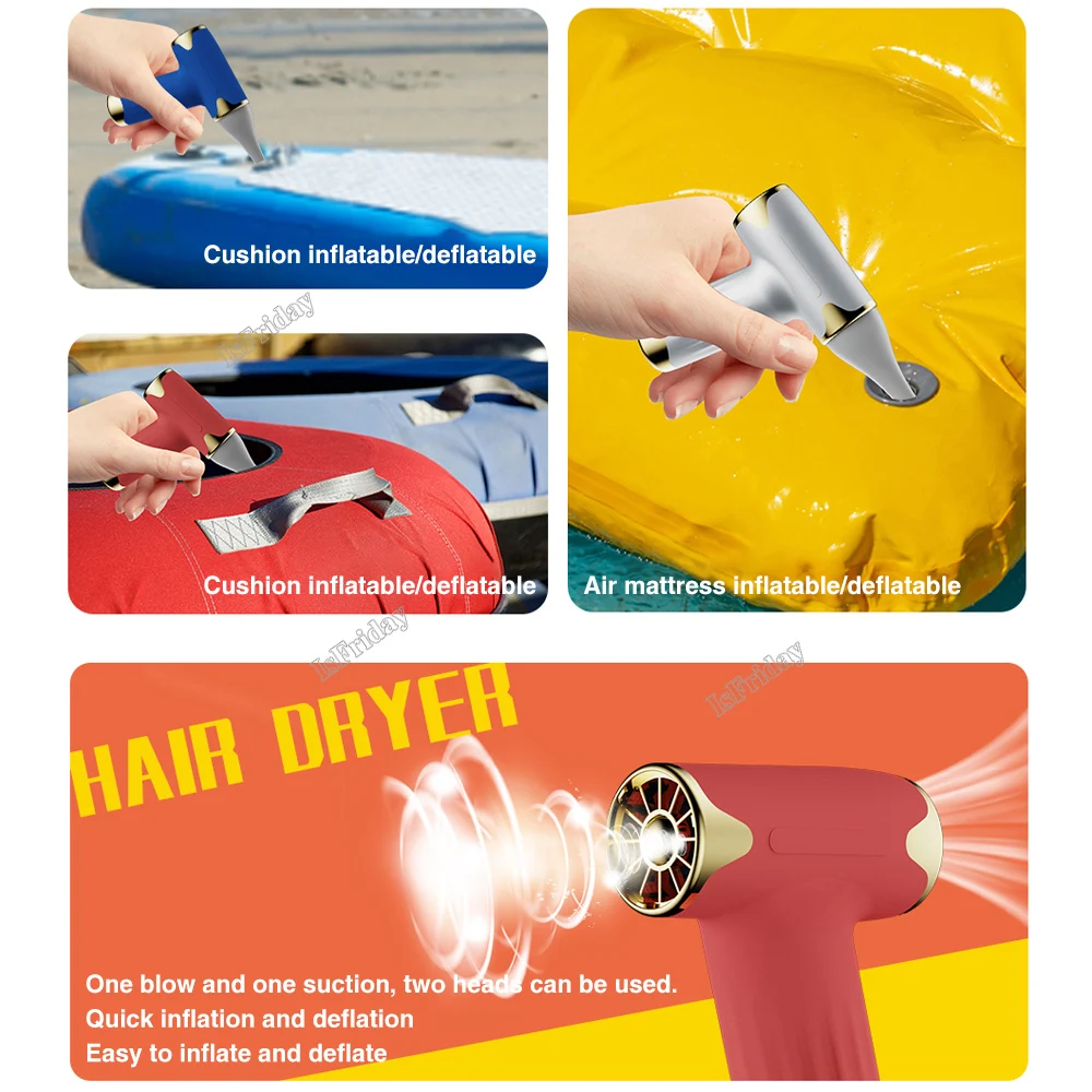 Powerful Turbo Violent Jet Fan Electric Mini Compressed Air Duster Cordless Blower 83000RPM for Keyboard Cleaner Camping BBQ