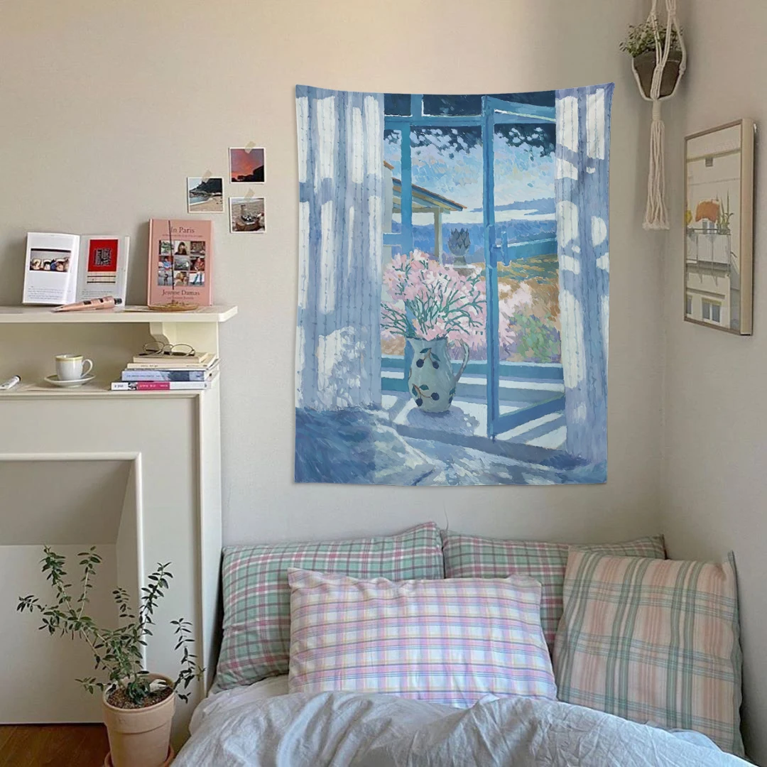 Window Painting Tapestry Bohemian Aesthetic Room Decoration Tapestries Decoration Pictures Room Wall Wall Pendant Tapestries