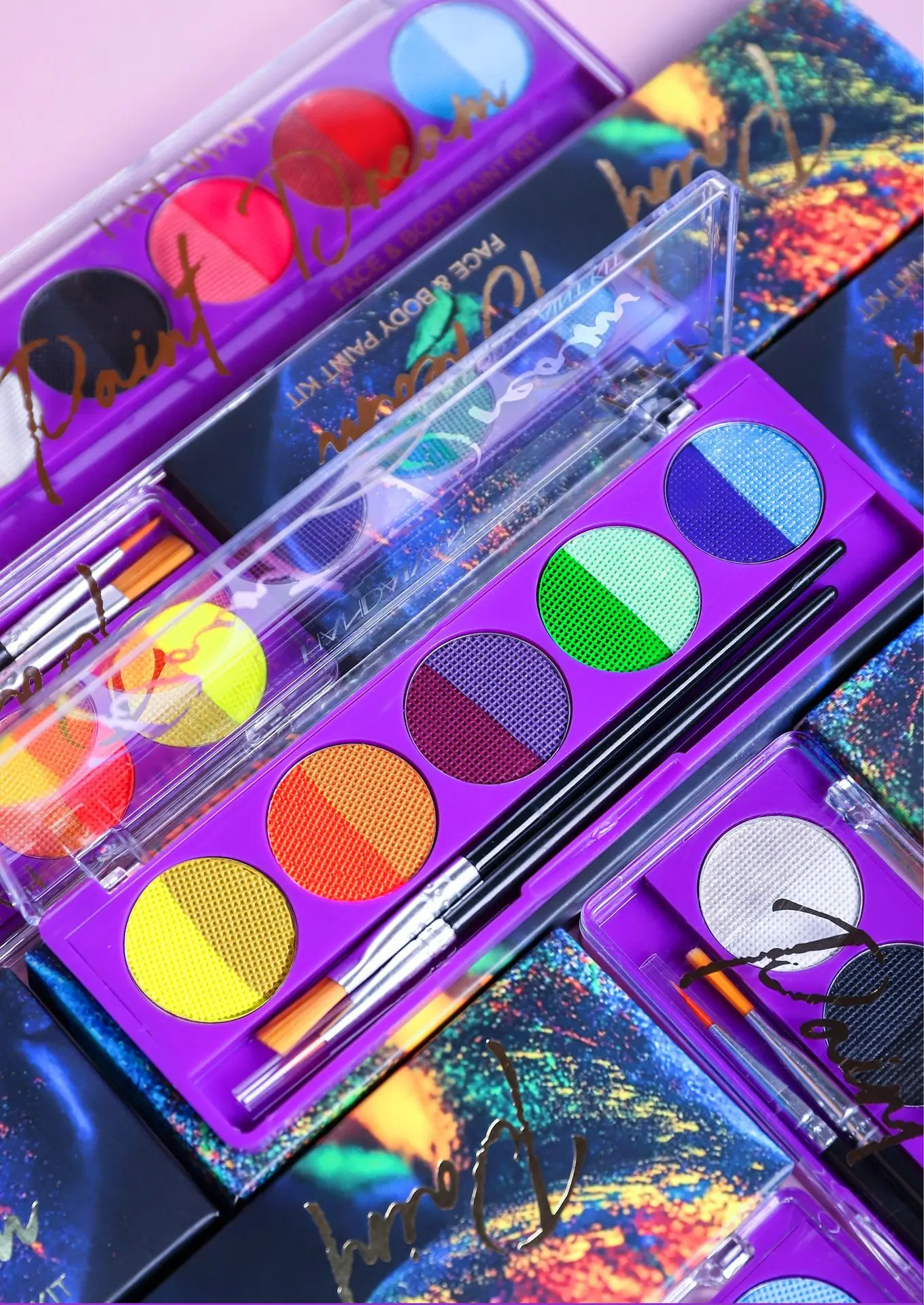 Description Picture 2 of item5 Colors Luminous Pigments, Luminous Neon Makeup Facial Painting,Suitable for Children and Adults for Halloween and Party