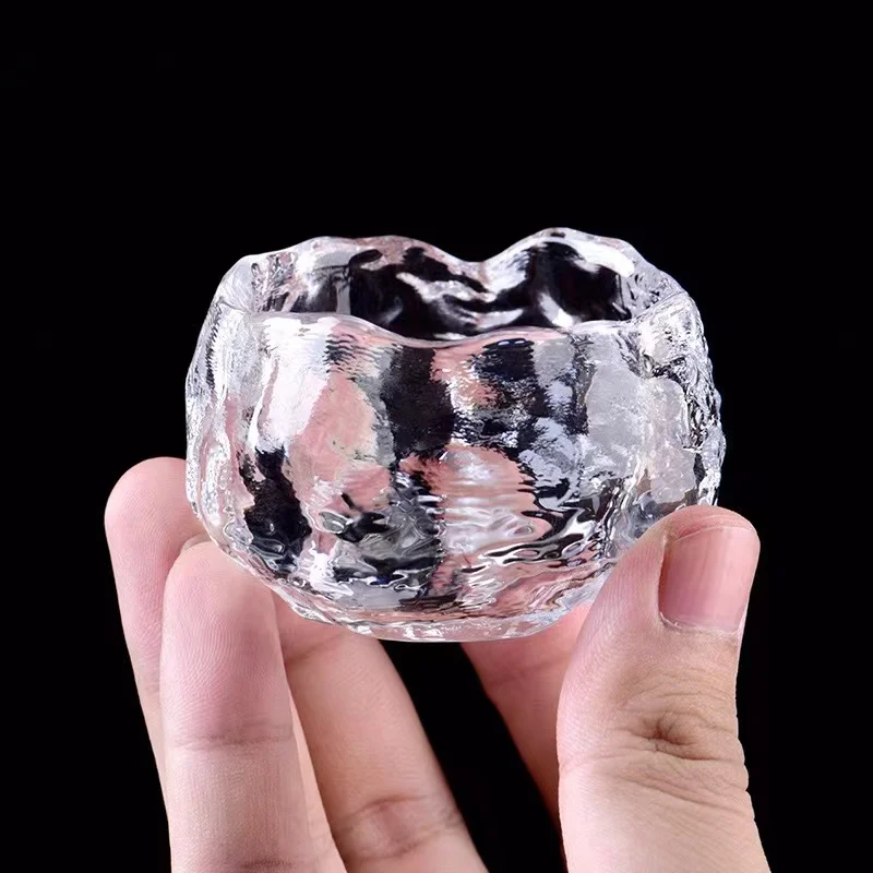 Tea Cup Handmade Liuli Glass Crystal Thickened Heat-Resistant Kungfu Japanese Small Wine Glass