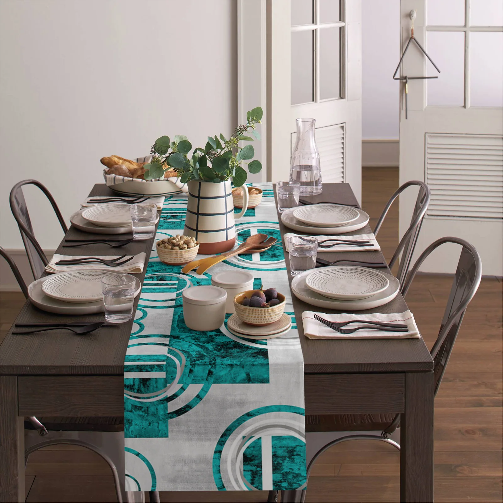 

Современная модная настольная дорожка с геометрическим узором, многофункциональное украшение, устойчивая к царапинам, устойчивая к ожогу декоративная настольная дорожка