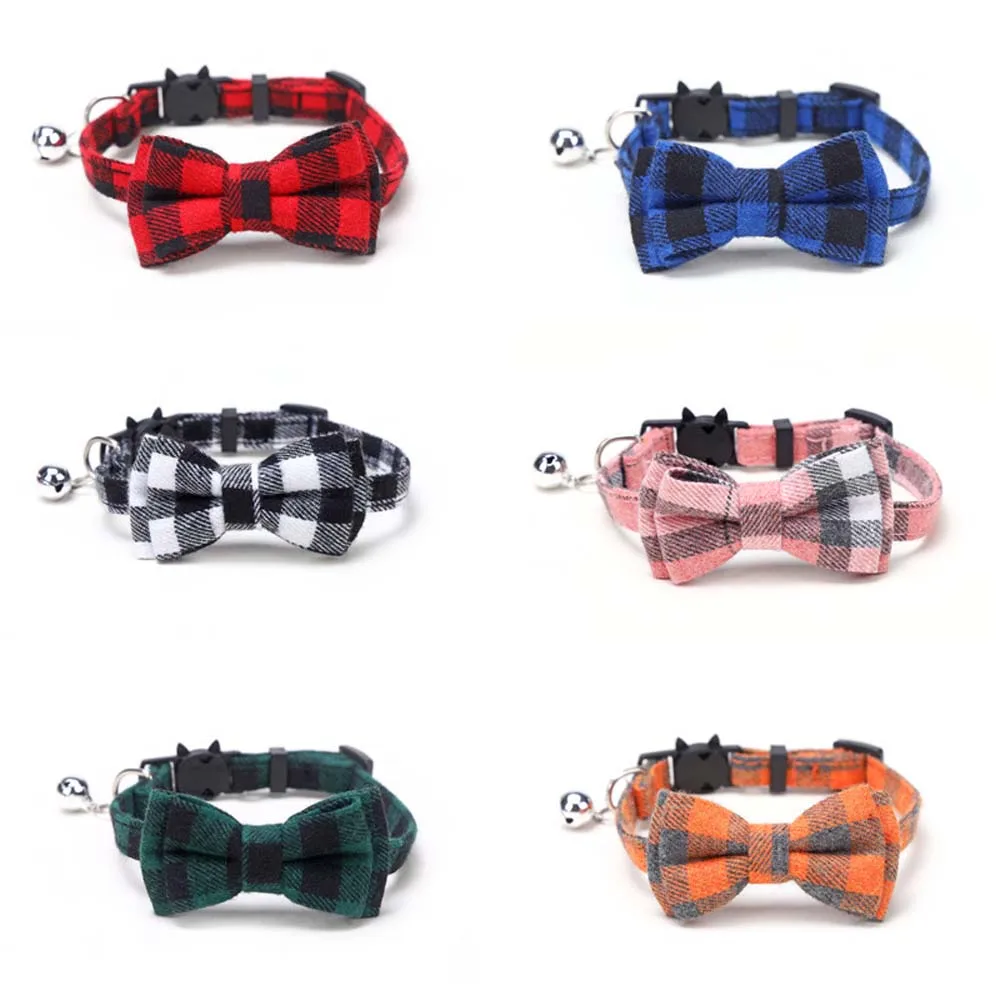 

Dogs Cotton For Puppy Kitten Dog Accessories Striped Bell Bowknot Cat Tie Pet Collars Cat Collars Cat Necklaces Pet Supplies