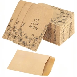 Seed Envelopes Packets with Preprinted Collecting Template for Flowers and Vegetables, 50 - Pack (6x10cm) (50)
