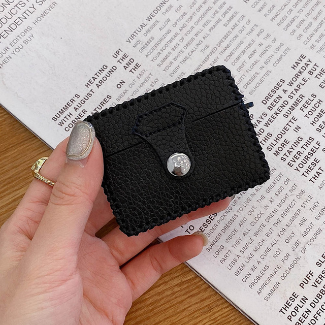 Lychee Pattern Leather Case for Apple AirPods 1/2/Pro Earphone Protective Bag Charging Box Cover for AirPod 3 2021 Fundas