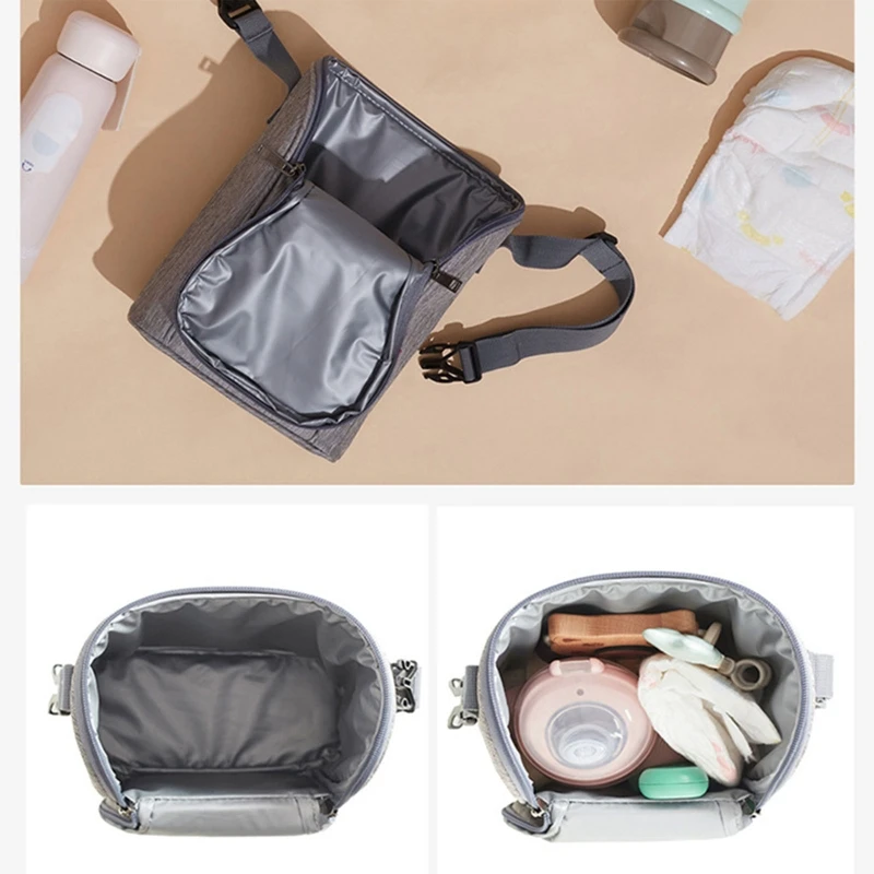 Baby Bottle Bag Reusable Baby Bottle Tote Bag Breastmilk Storage Bag Waterproof Lunch Food Bag for Nursing Mom Daycare 4