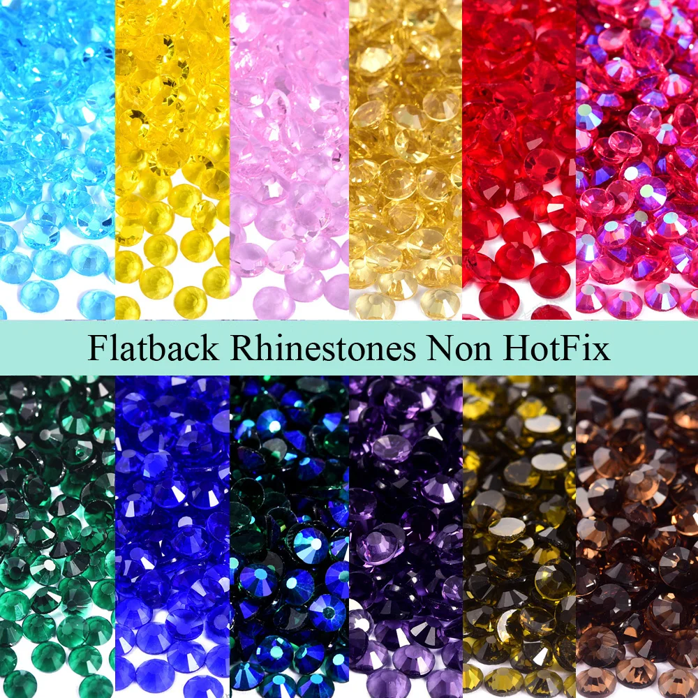 SS16 Yellow Crystal Rhinestones Non-hotfix Flatback Rhinestones 100pcs 