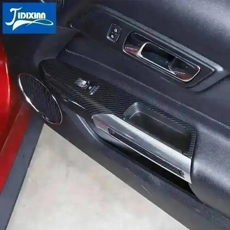 Carbon Fiber Car Interior Exterior Decoration Cover Accessories for Ford Mustang 2015 2016 2017 2018 2019 2020 2021 2022 2023