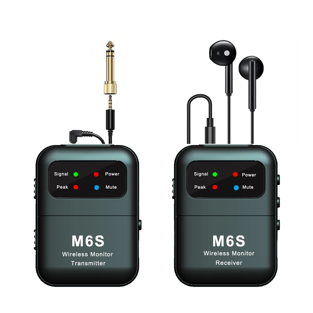 Wireless in-Ear Monitor System Professional IEM System Transmitter and Receiver for Studio Band Rehearsal Live Performance