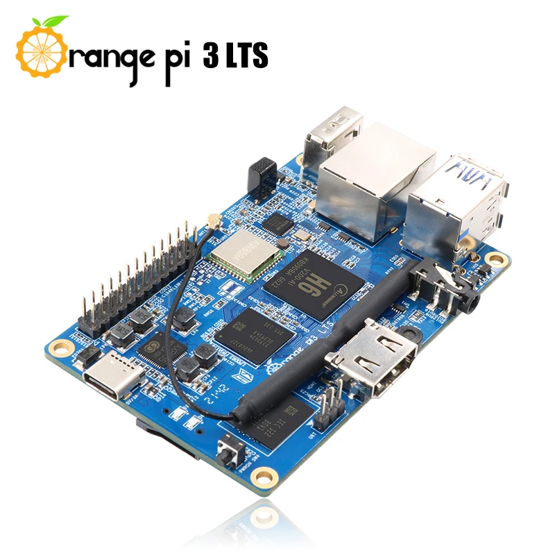 Orange Pi 3 LTS ̽   H6 2G RAM 8G EMMC  ҽ  ǻ, ȵ̵ 9.0   OS 