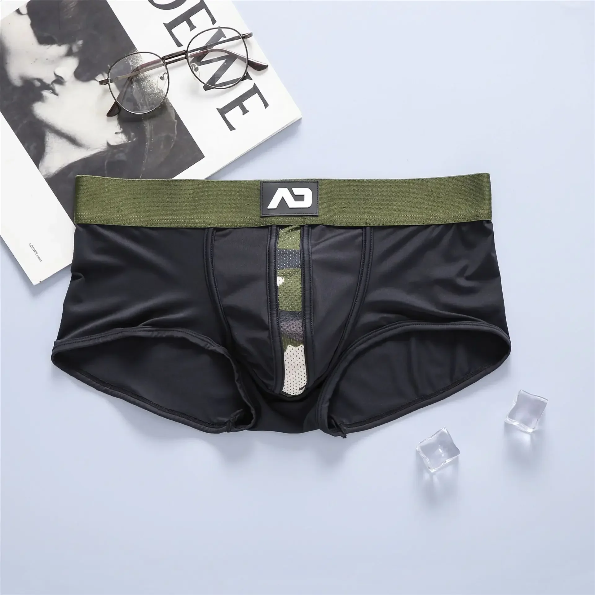 New men's boxer panties, milk shredded low-rise stretch three-dimensional bags, comfortable boxers 6