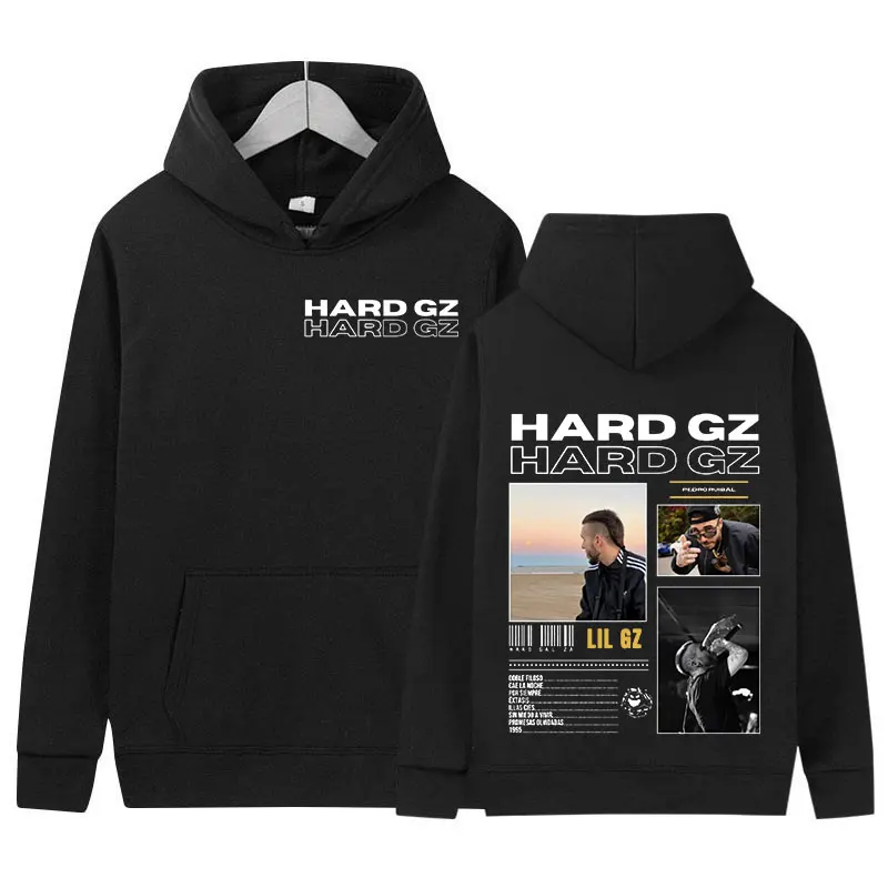 Rapper HARD GZ Tour 2025, Grafik-Hoodie für Männer und Frauen, Hip-Hop-Mode, übergroßes Sweatshirt, Vintage-Straßenpullover mit Kapuze, Streetwear