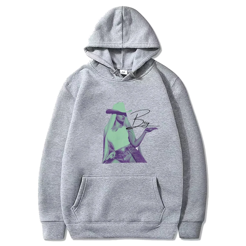 Hot Singer Beyonce 90s music print black Hoodie Men Women vintage Casual Loose Sweatshirt Unisex Fleece Long sleeve pullovers