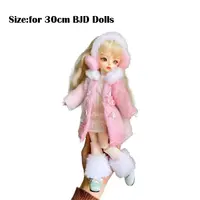 Ensemble de tenue de beurre BJD pour fille, robe et chapeau, manteau d'hiver, accessoires de jouet, cadeau de vacances, mode, vêtements, 30cm, 1/6 6