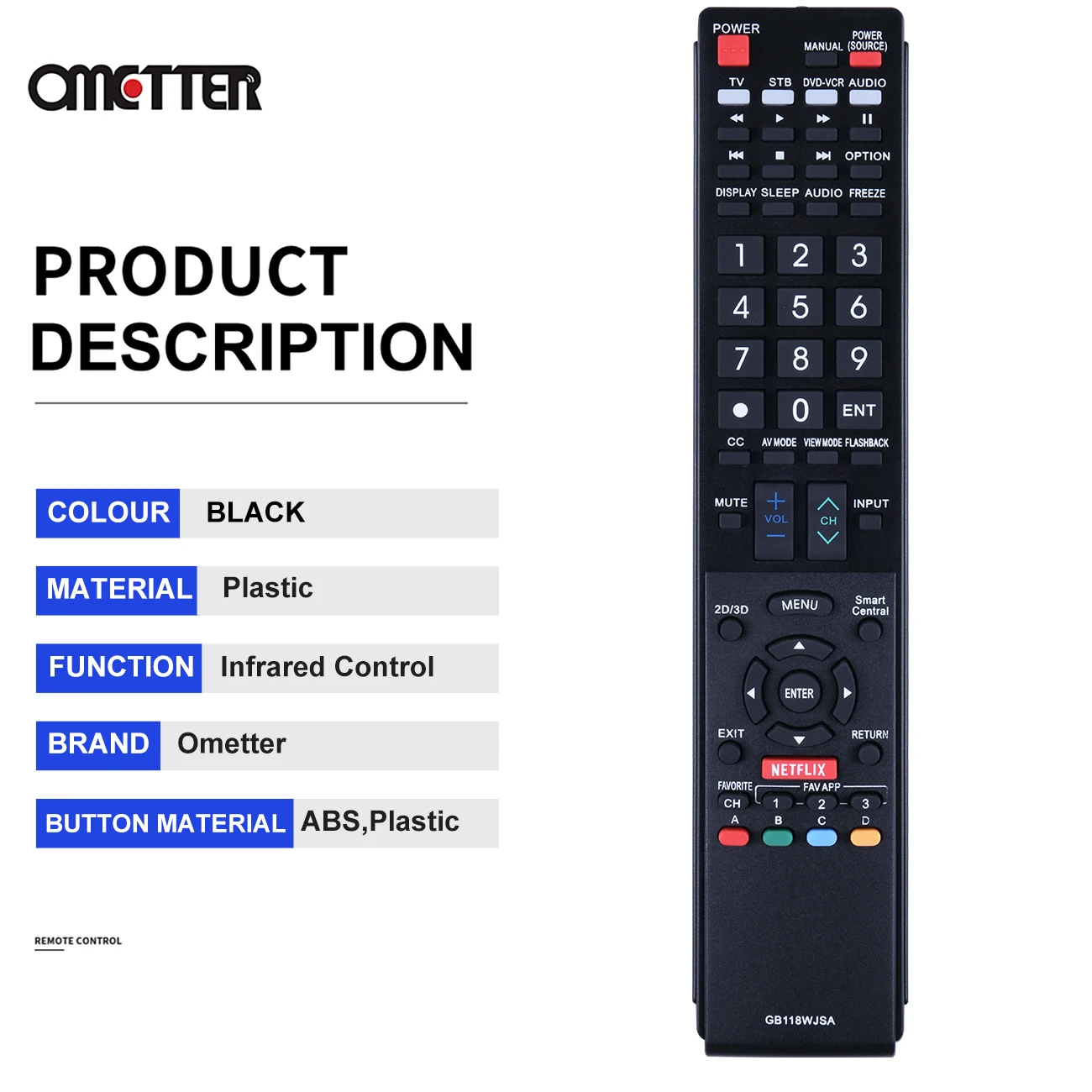 New GB118WJSA For Sharp AQUOS TV Remote Control NETFLIX, 46% OFF 