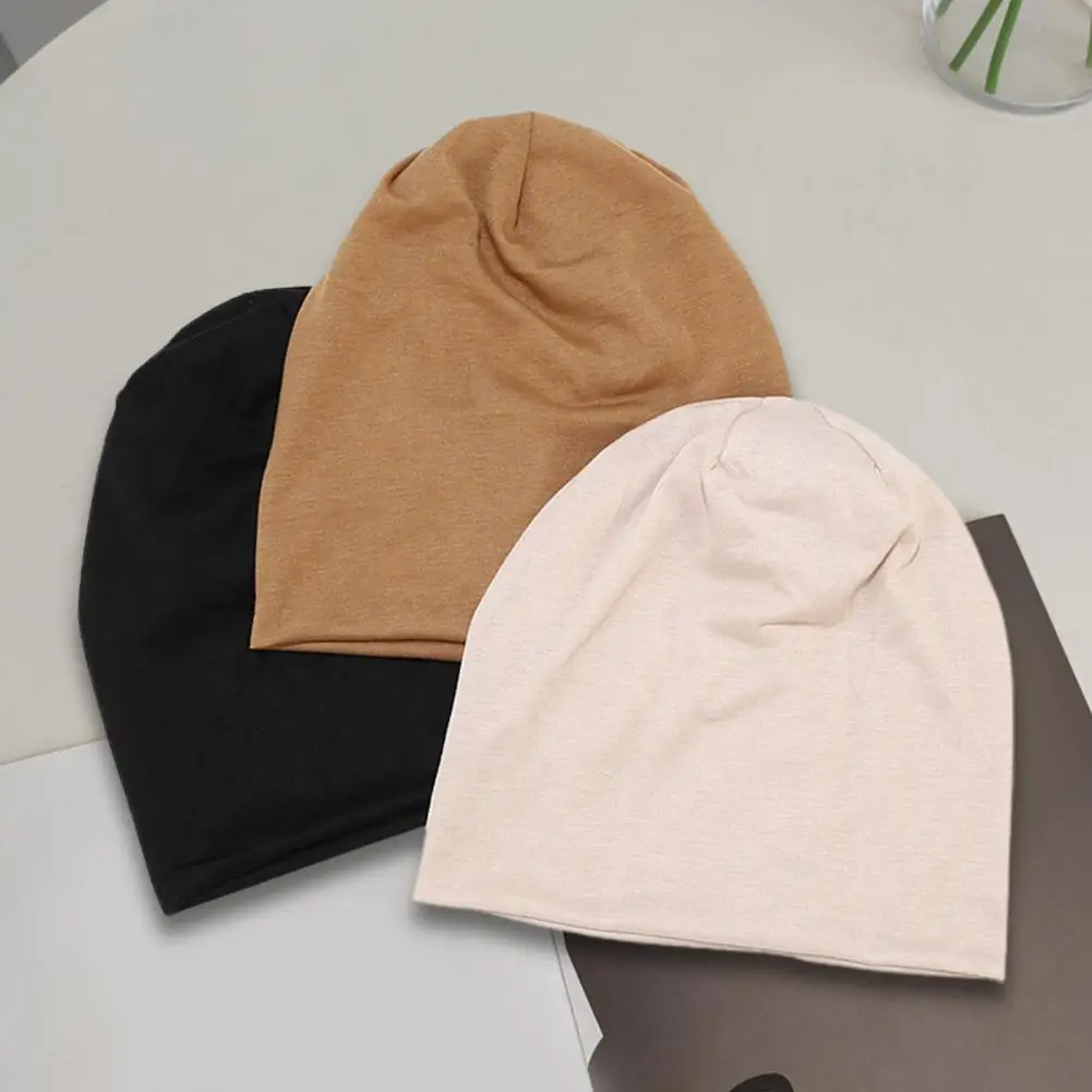 

Skull Hat Trendy Men Female Universal Skull Cap Solid Color Beanie Hat Unisex Male Ladies Adults Beanie Cap for Outdoor