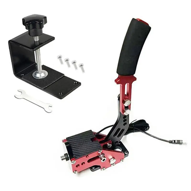 AU28-게임 브레이크 드리프트 핸드브레이크 키트 USB PC 스팀용 대부분의 레이싱 게임 랠리 SIM 레이싱 게임 핸드브레이크 호환