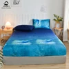 New Printing Fitted Bed Sheet King Queen Mattress Cover Protector Pad Bed Cover Bed Linens with Elastic Room Decor Antibacterial 1