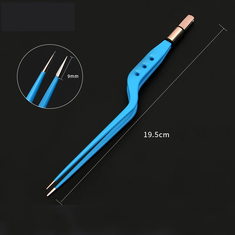 Surgical Instruments Bipolar Coagulating Tweezers Electrocoagulating Wire Insert Type High Temperature And High Pressure Electrocoagulation Forceps