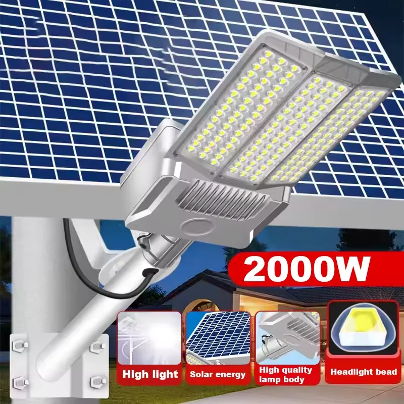 Powerful Solar Light With Solar Panls Outdoor Waterproof IP65 Solar Street Light Garden Wall Lamp Parking Solar Flood Light