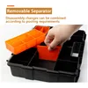 Portable Parts Box Hardware Storage Toolbox Plastic Case Multi-Grid Combination Screw Storage Box Garage Repair Tool Box 3
