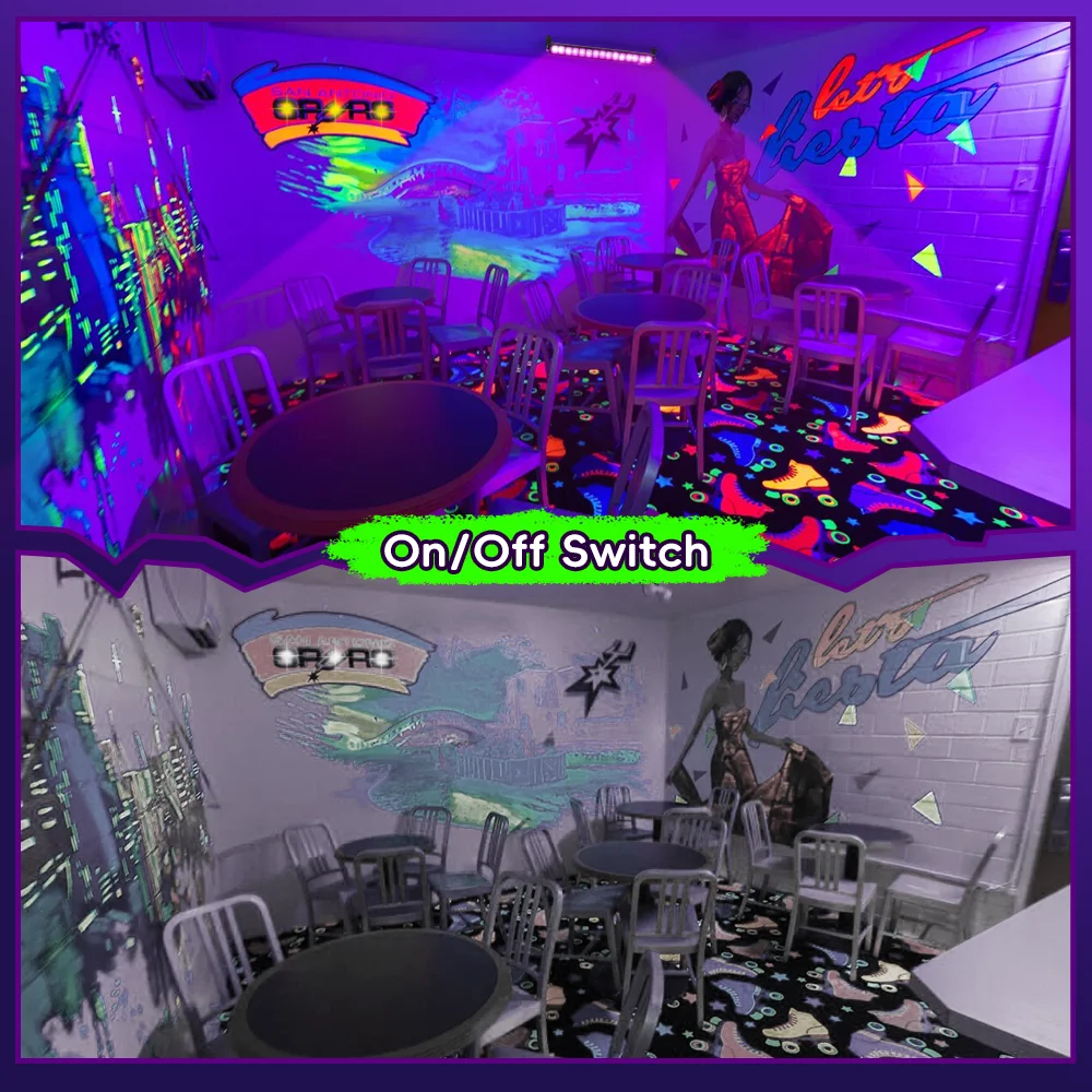 รูปสินค้า UV Black Light 40 ดวง สายไฟพกพา แสงเรืองแสง งานปาร์ตี้