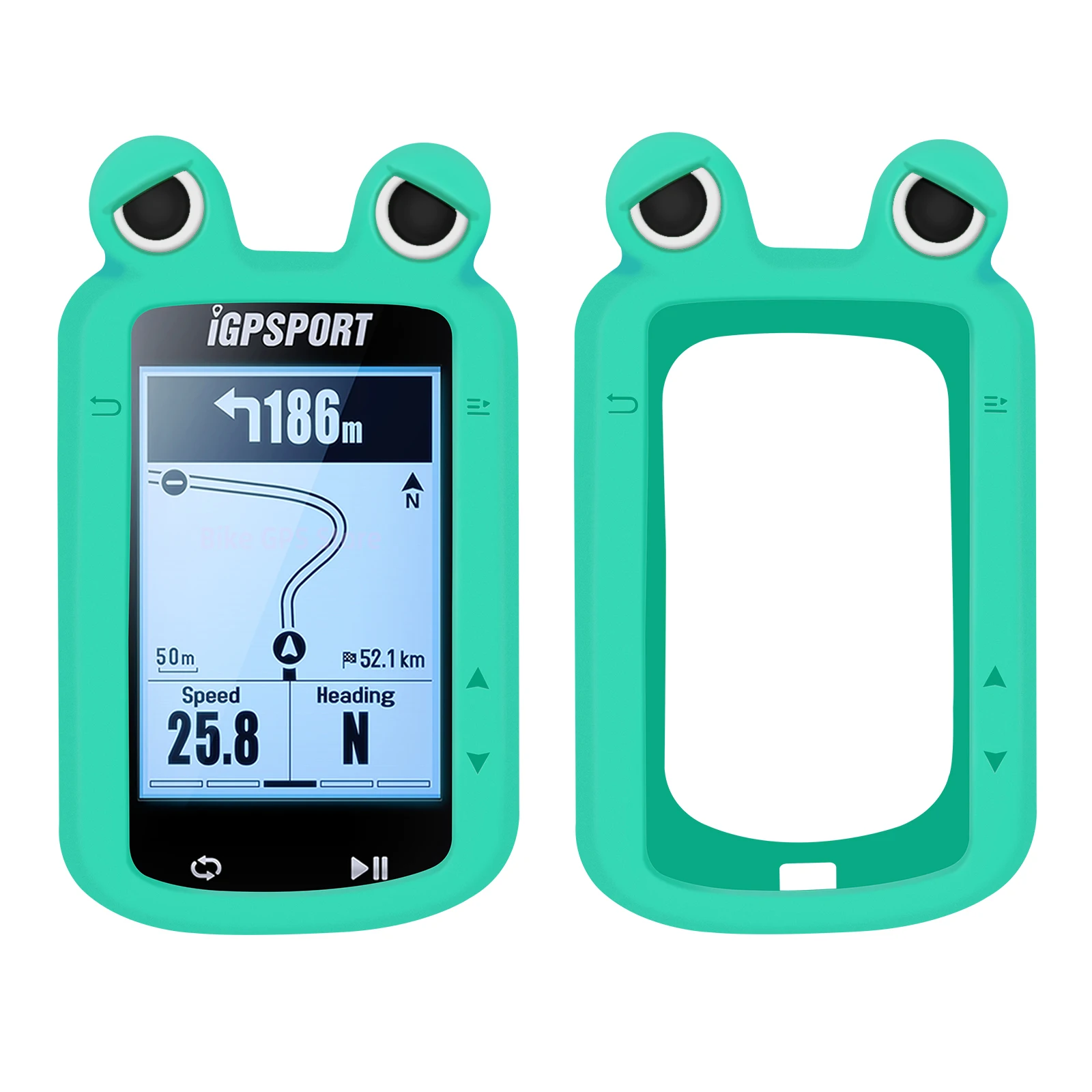 新品 BSC200 ガラスフィルム カエルカバー付き Igpsport-自転車コンピューター用シリコン走行距離計保護ケース